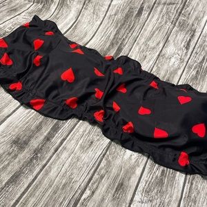 4x hearts all over Bathing suit top